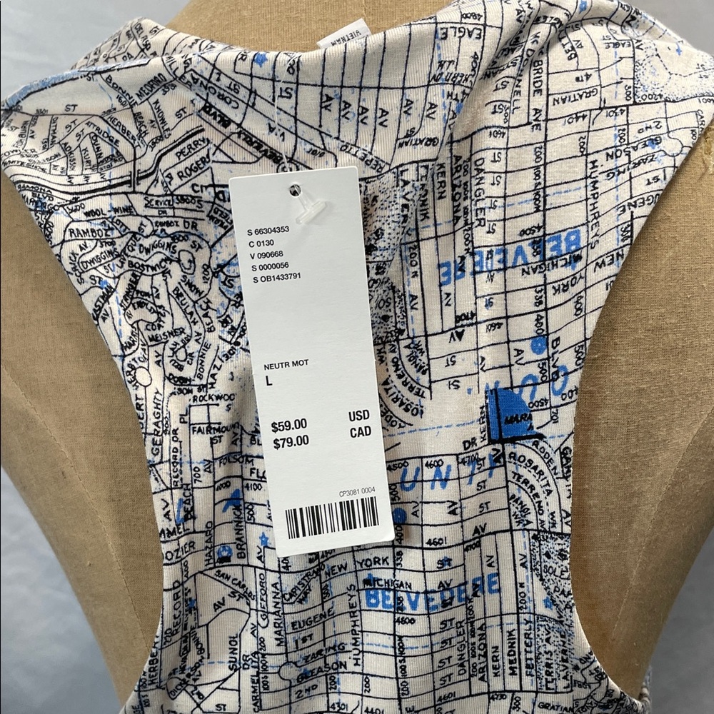 Urban Outfitters Abstract Blue and White Mini Dress - Picture 5 of 9